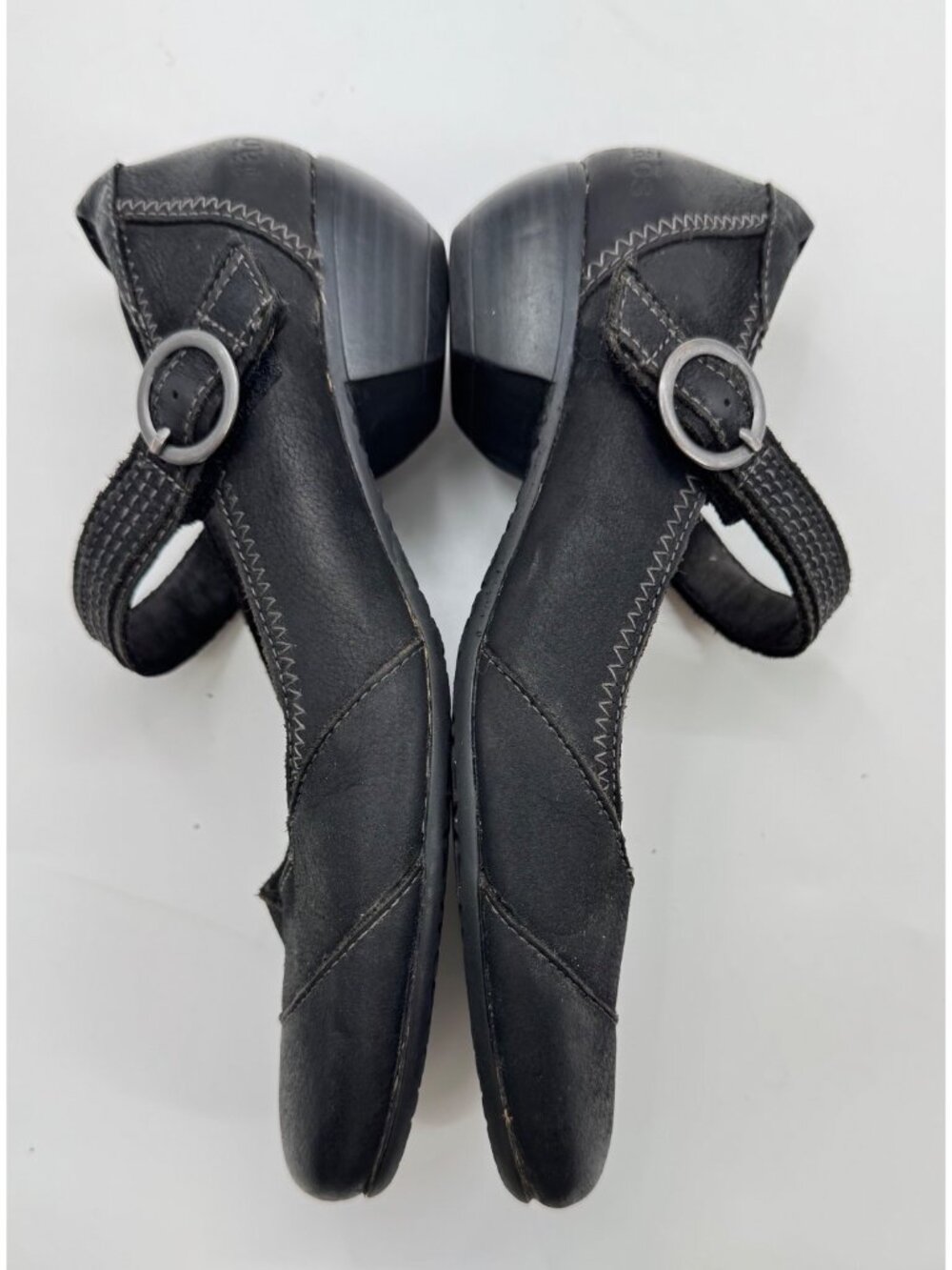Taos Black Leather Virtue Mary Jane Shoes Womens Size 7 US / 38 EU With Adjustab - Picture 6 of 11